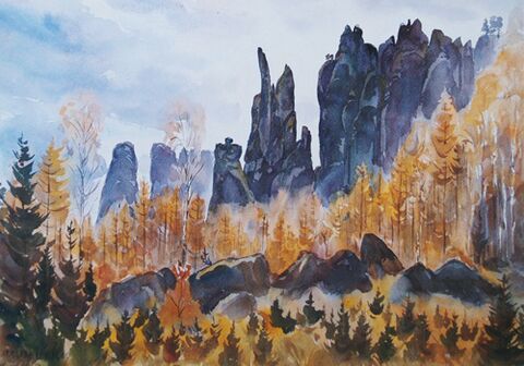 Ansichtskarte Aquarell Irmgard Uhlig #15892