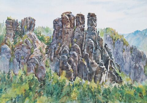 Ansichtskarte Aquarell Irmgard Uhlig #15885