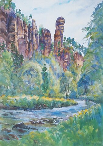 Ansichtskarte Aquarell Irmgard Uhlig #15887