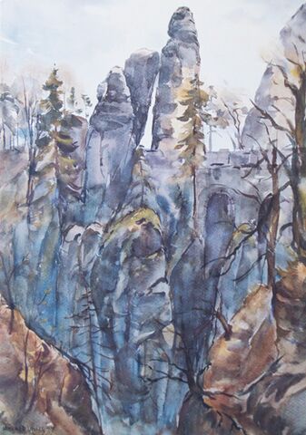 Ansichtskarte Aquarell Irmgard Uhlig #15884
