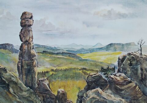 Ansichtskarte Aquarell Irmgard Uhlig #17216